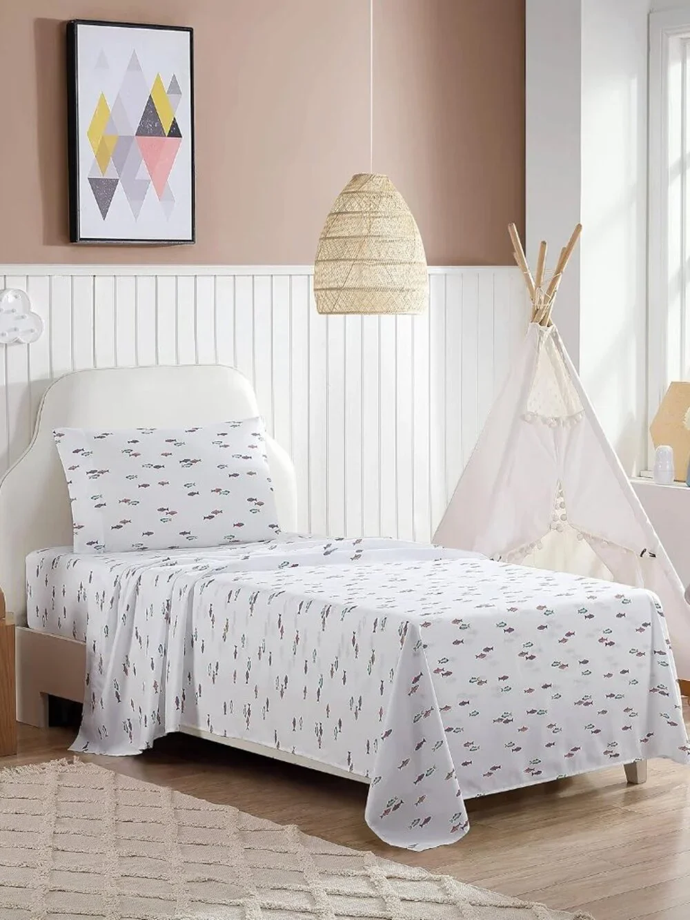 Kids - Full Sheet Set, Ultra-Soft Microfiber Bedding with Fully Elastic Fitted S
